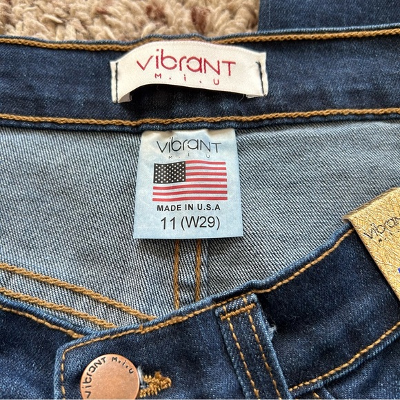 🆕Vibrant Blue and Silver Skinny Jeans with Silver Rhinestones - Picture 3 of 4